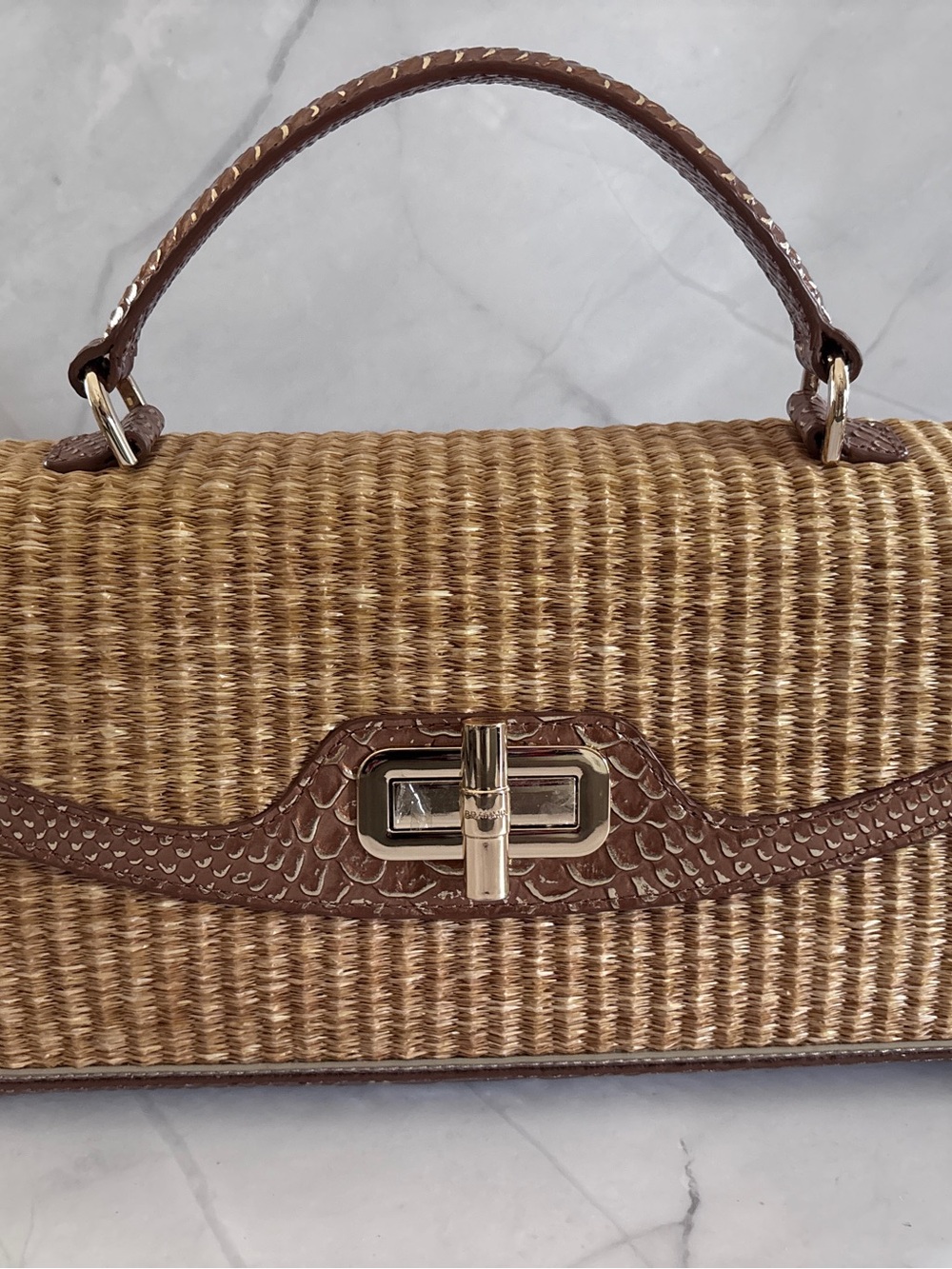 Brahmin Dayan Satchel in Honey Brown